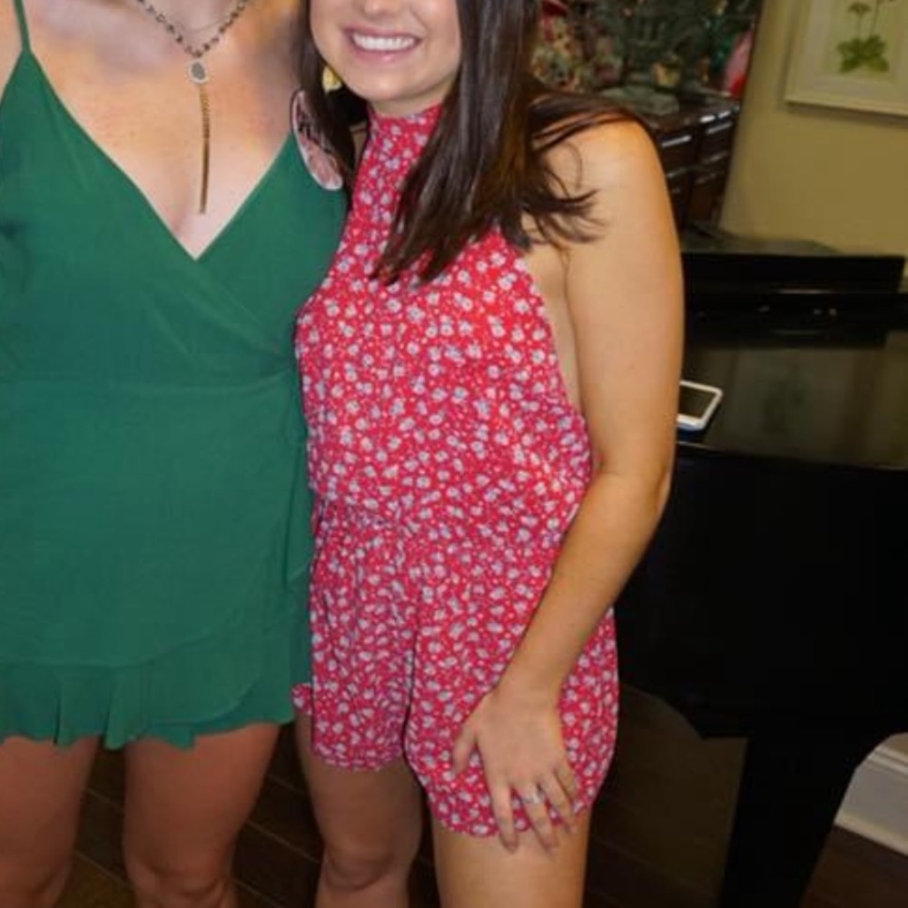 Romper with open back